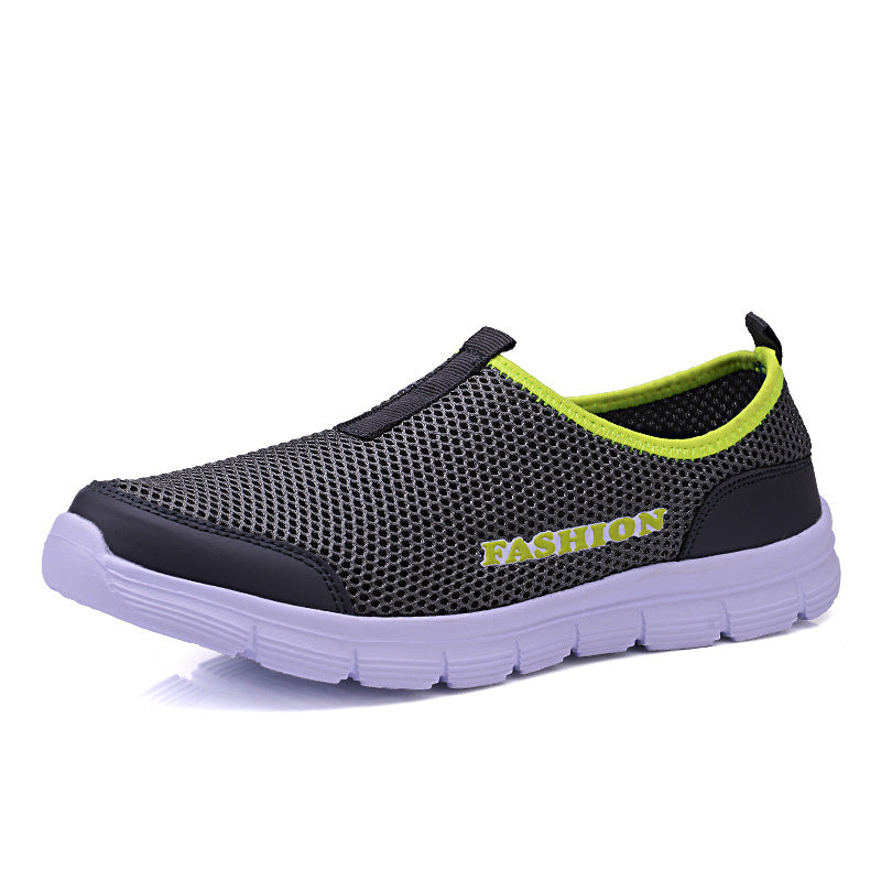 New Summer Mesh Men's Shoes Breathable Mesh Casual Sports Women's Shoes Korean Style Couple Shoes Mesh Shoes Men's Running Shoes