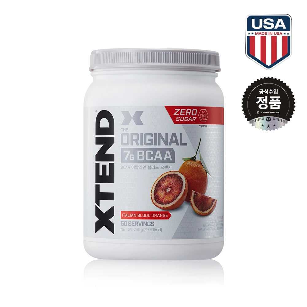 [Dong-A Pharmaceutical] Xtend Original Zero Sugar High Content BCAA 7,000mg Grape Flavor, Mango Flavor, Orange Flavor 50 Servings,  Choose 1