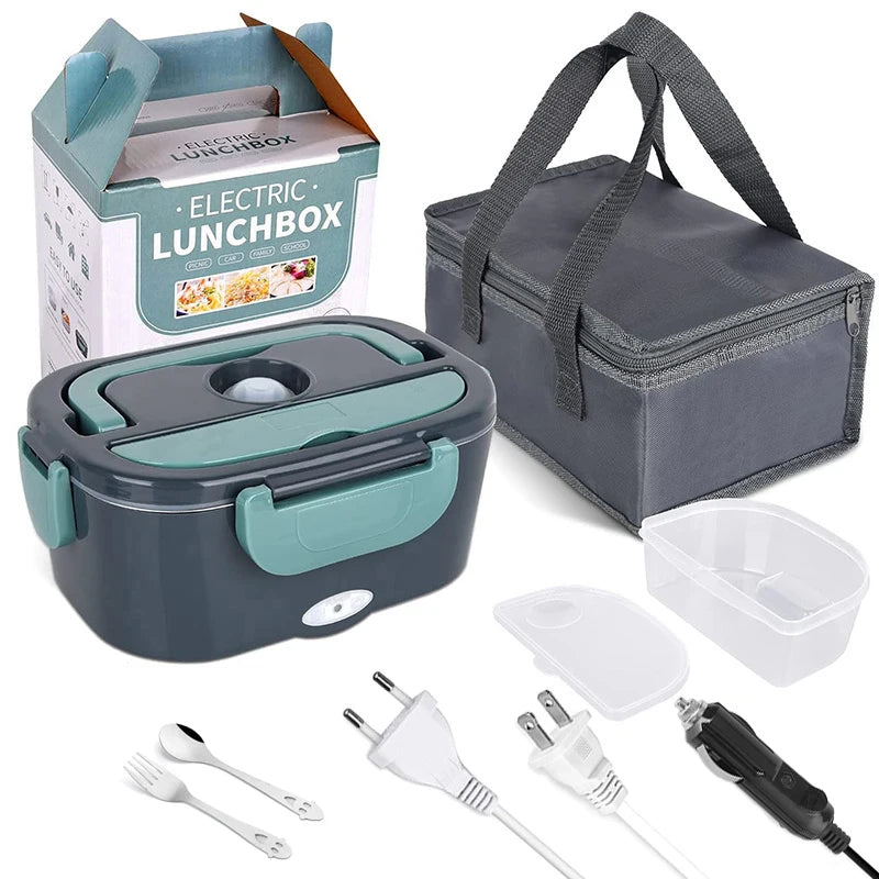 2-in-1 electric lunch box leak-proof portable food warmer 1.5L/2microwave bento lunch box with stainless steel container