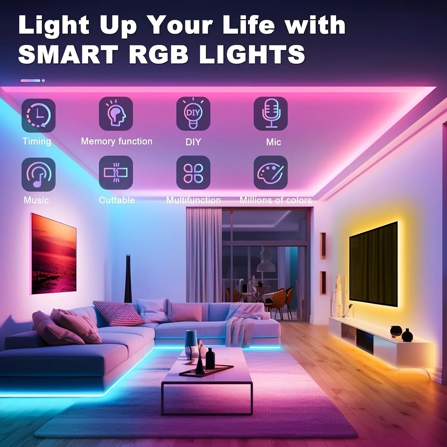 USB LED Strip Lights RGB 5050 1-40m