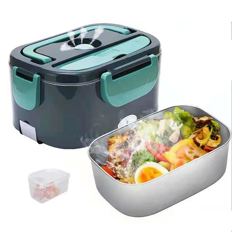 2-in-1 electric lunch box leak-proof portable food warmer 1.5L/2microwave bento lunch box with stainless steel container