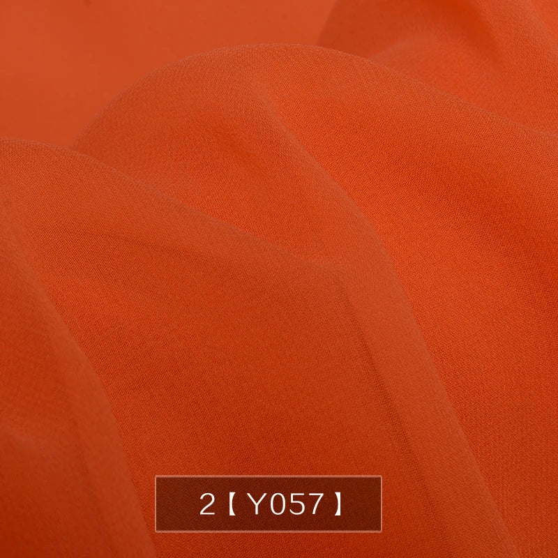 Yellow Orange Gold Dye Pure 100% Chiffon Silk Georgette Fabric Silk Chartreuse Plain Silk Women Dress Material Thin Good Drapes
