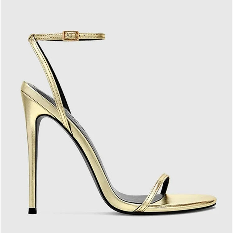 Zapatos De Muje Women's Stiletto Heels Sandals Silver Gold Pointed Toe Simple Design for Summer Autumn Winter Logo Upper