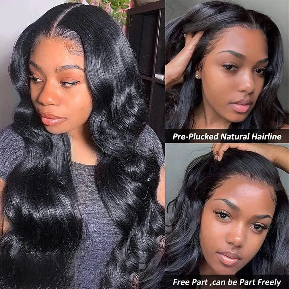 20 30 40 Inch 13x6 Lace Front Wigs Human Hair Wigs Pre Plucked 200% Density Body Wave HD Transparent Lace Frontal Human Hair Wig