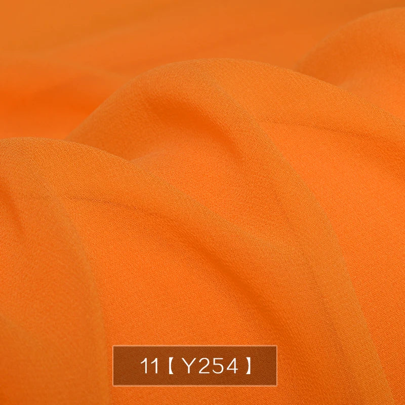 Yellow Orange Gold Dye Pure 100% Chiffon Silk Georgette Fabric Silk Chartreuse Plain Silk Women Dress Material Thin Good Drapes
