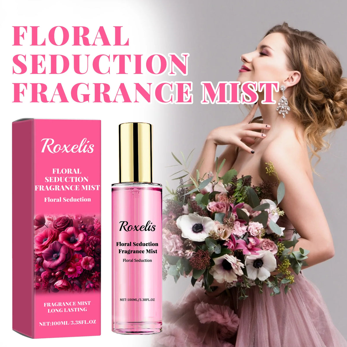 100ml Orange Lemon Freesia Floral Women Body Mist Long Lasting Usa Stock Fast Shipping