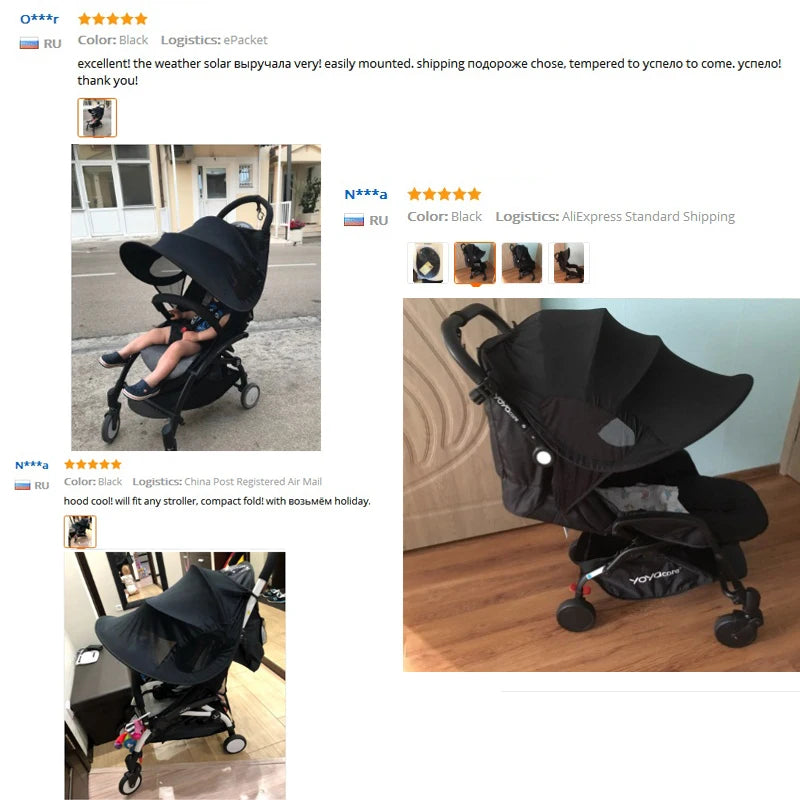 Universal Baby Stroller Accessories Sun Shade Sun Visor Canopy Cover UV Resistant Hat fit Babyzenes Yoyo Yoya+ Pushchair Pram