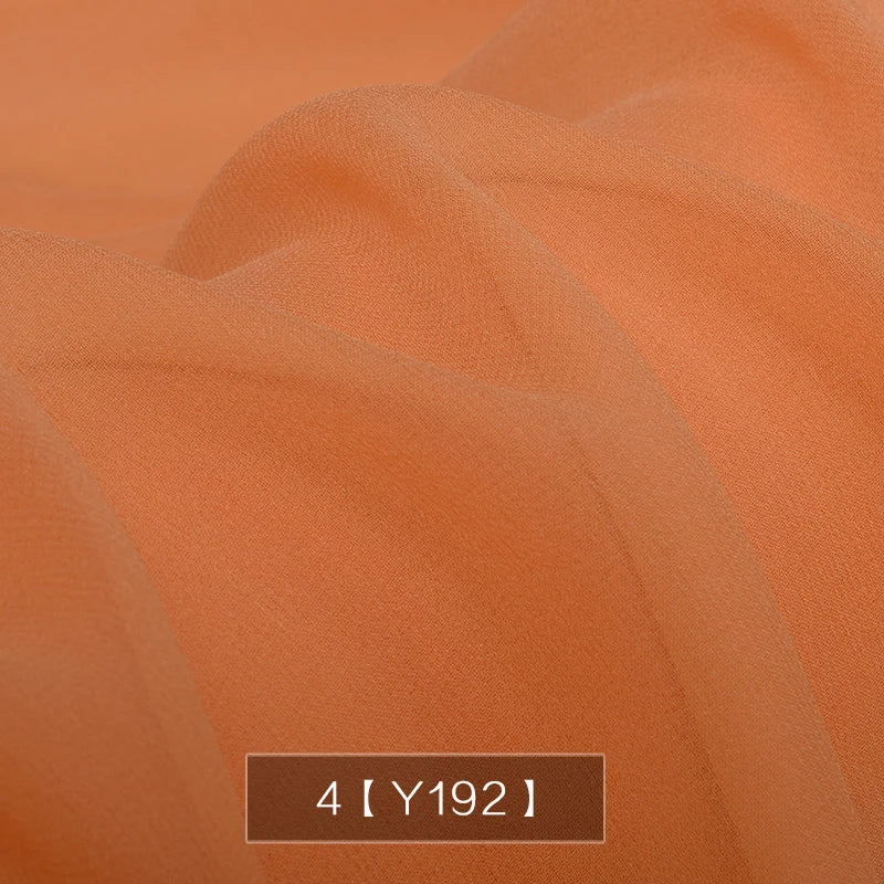 Yellow Orange Gold Dye Pure 100% Chiffon Silk Georgette Fabric Silk Chartreuse Plain Silk Women Dress Material Thin Good Drapes