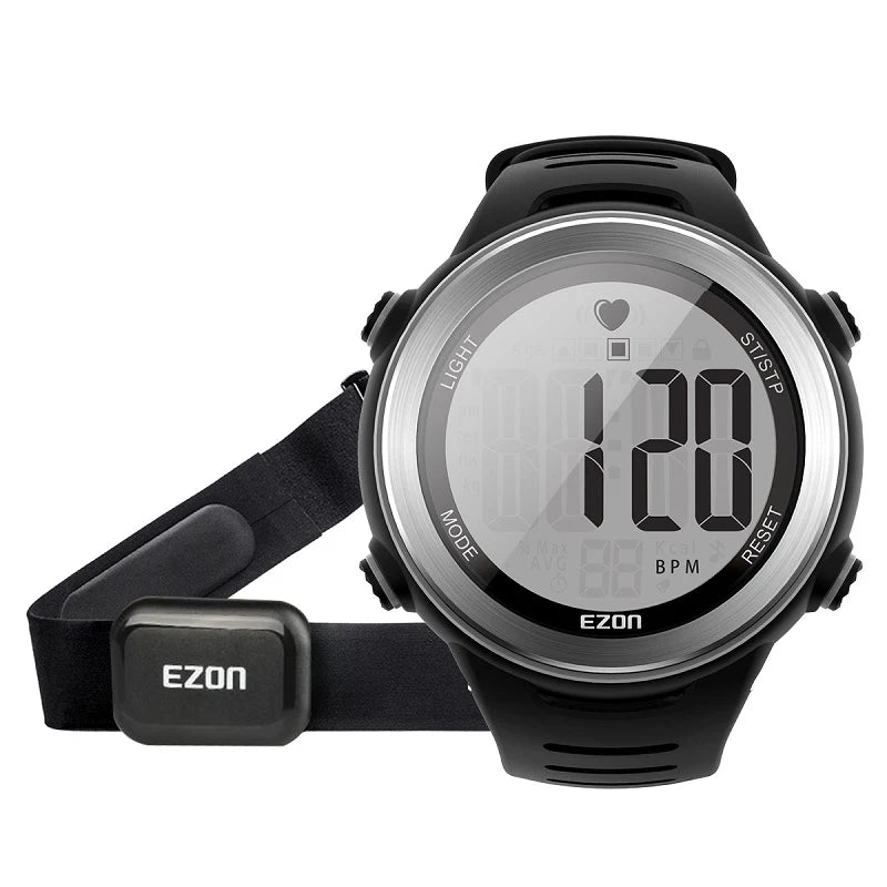50M Waterproof Heart Rate Monitor Sport Fitness Watch Men Women Outdoor Cycling Sport Wireless With Chest Strap Heart Rate