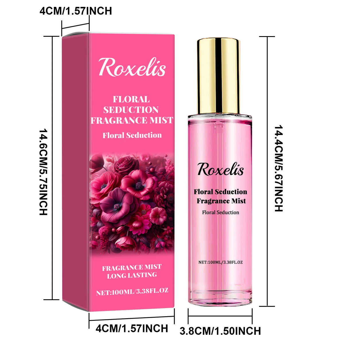 100ml Orange Lemon Freesia Floral Women Body Mist Long Lasting Usa Stock Fast Shipping