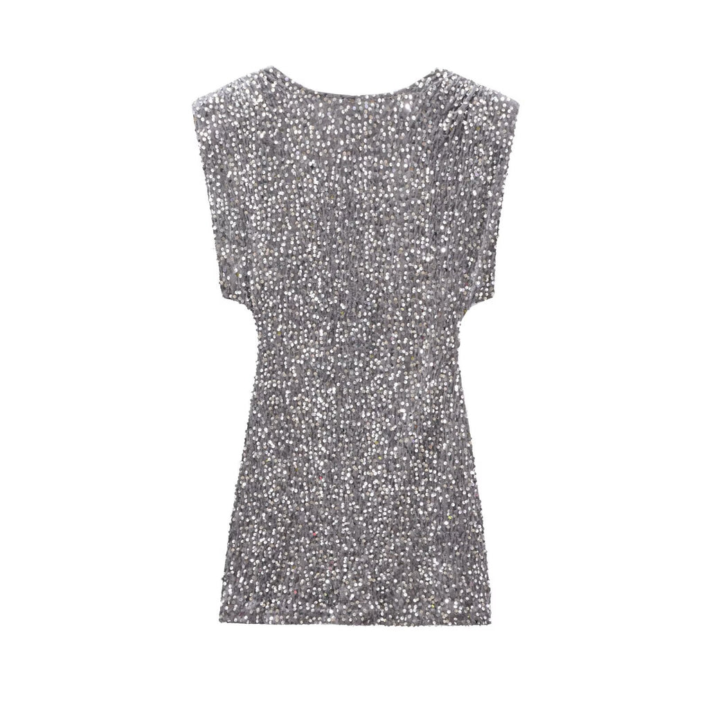 Cross-Border European and American Style Sequin Velvet Dress 9565976 Fairy Spirit