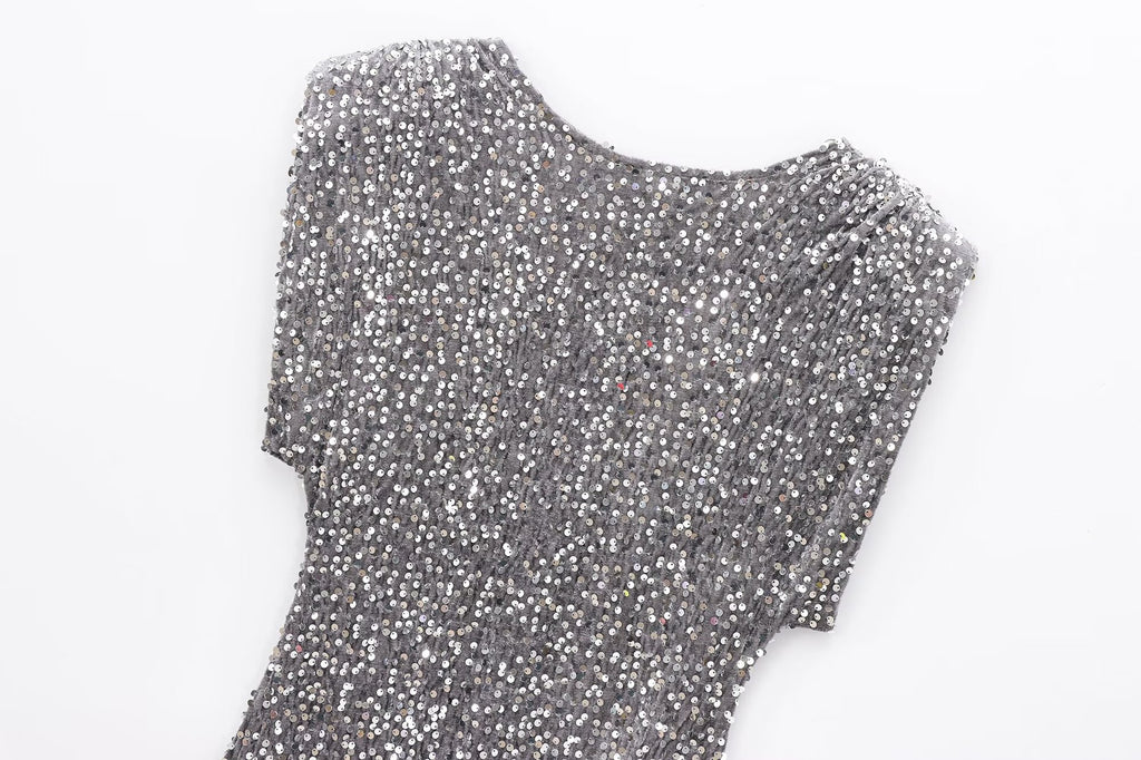 Cross-Border European and American Style Sequin Velvet Dress 9565976 Fairy Spirit