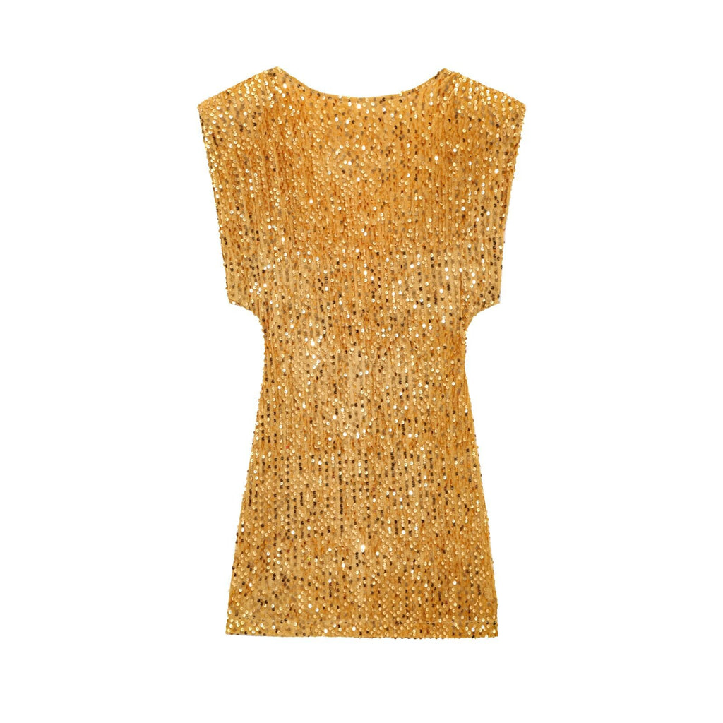 Cross-Border European and American Style Sequin Velvet Dress 9565976 Fairy Spirit