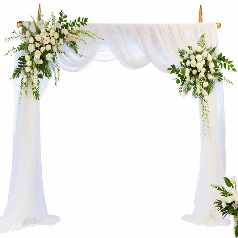 Wedding gauze curtain white gauze cross-border outdoor gauze curtain scene background decoration party wedding gauze wedding arch