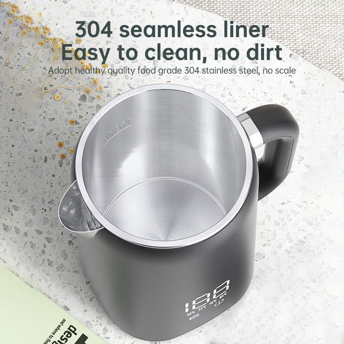 1.7L Electric Kettle Household Thermostatic Kettle Automatic Heat Preservation Teapot 304 Stainless Steel Liner Health Pot 220V