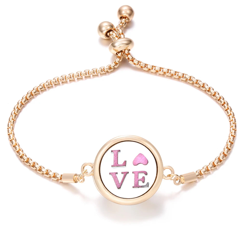 New Trendy Golden Tree of Life Stainless Steel Aromatherapy Bangle Women Essential Oil Diffuser Perfume Lockets Bracelet Jewelry