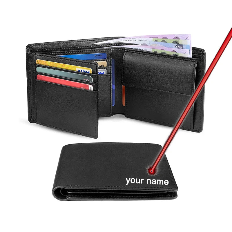 Men Wallets with Coin Pocket and ID Window
