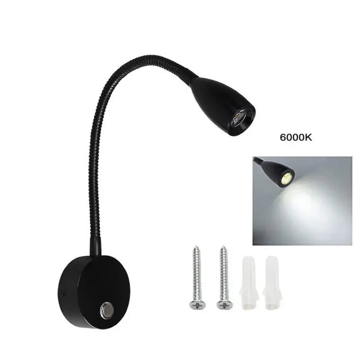 DC12V 24V RV Dimmable Reading Lamp with Type C USB Charger,Touch Switch 2 USB Charging Ports LED Light for Boat Camper Van Trail