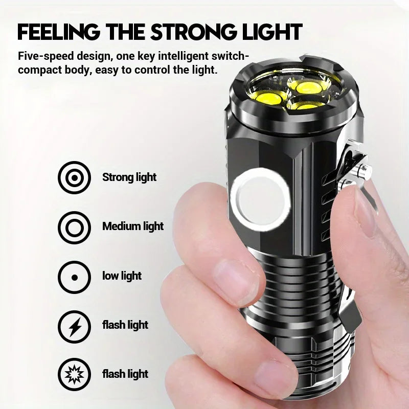 Mini Flashlight High Lumen 3 LED Emergency Light