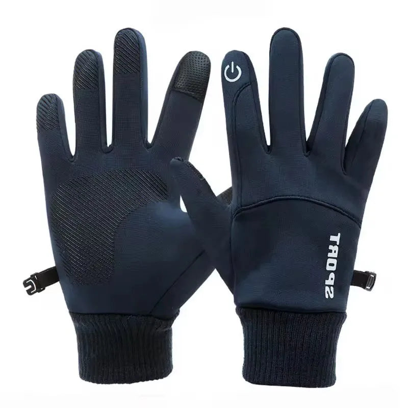 Men's Winter Driving Touch Screen Gloves Warm and Wear Resistant Gloves Women's Outdoor Sports Anti Slip and Waterproof Gloves