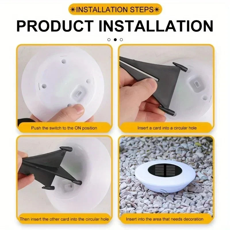 Walkway Base Light Solar Powered Garden Decor