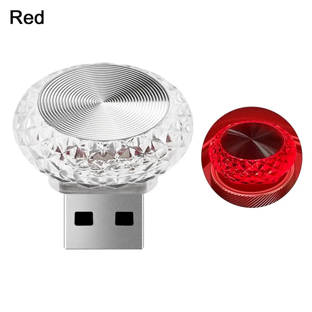 1PC Car USB Ambient Light Mini LED Decorative Atmosphere Lamps For Auto Interior Environment Light Computer Light Plug Play