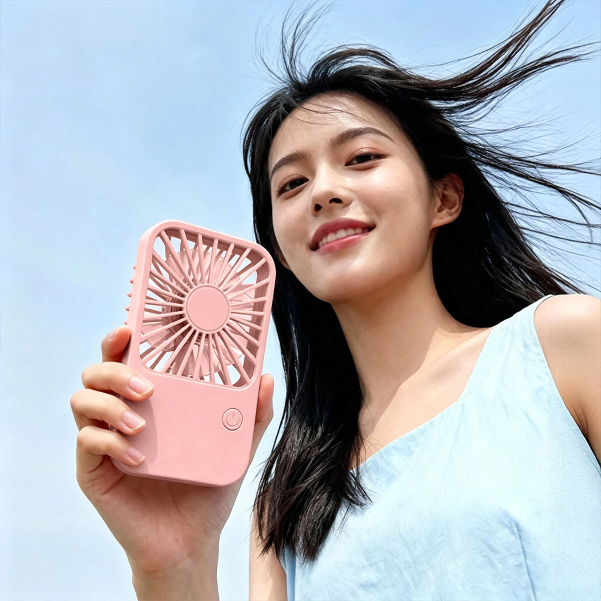 Portable Charging Handheld Fan, Neck Hanging Fan, with Phone Holder, Suitable for Office, Outdoor Camping and Picnicking.