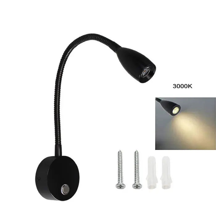 DC12V 24V RV Dimmable Reading Lamp with Type C USB Charger,Touch Switch 2 USB Charging Ports LED Light for Boat Camper Van Trail