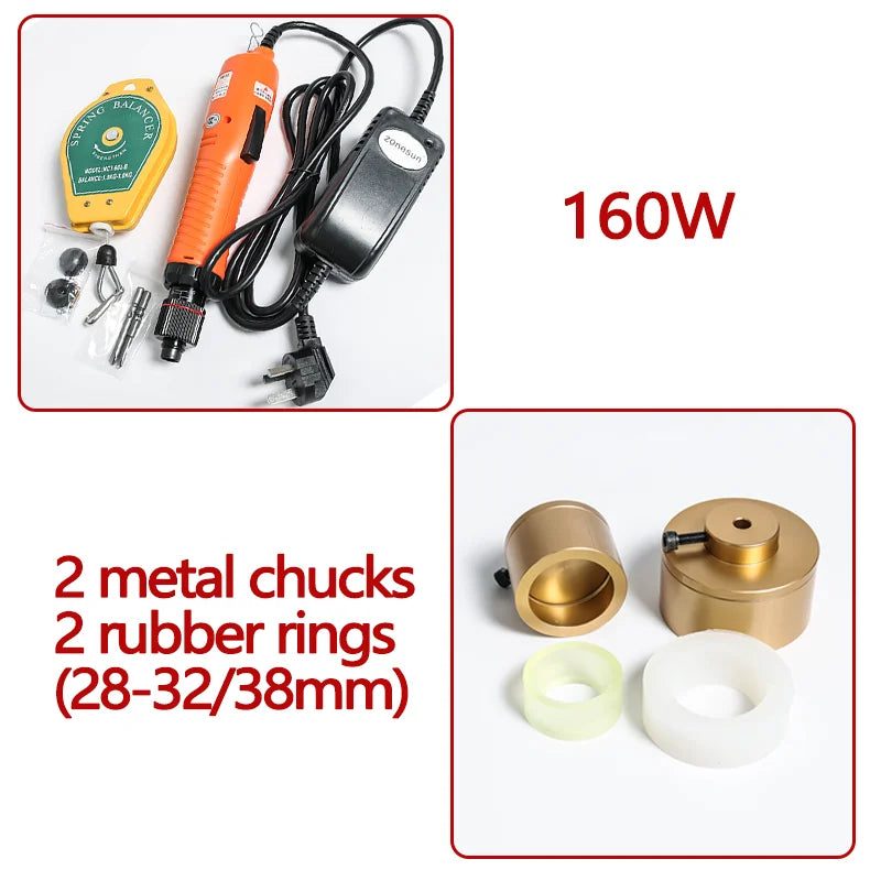 ZONESUN ZS-OS600 Manual Flat Cap Screwing Machine With Security Ring For Electric Plastic Bottle Portable Wearable Lid