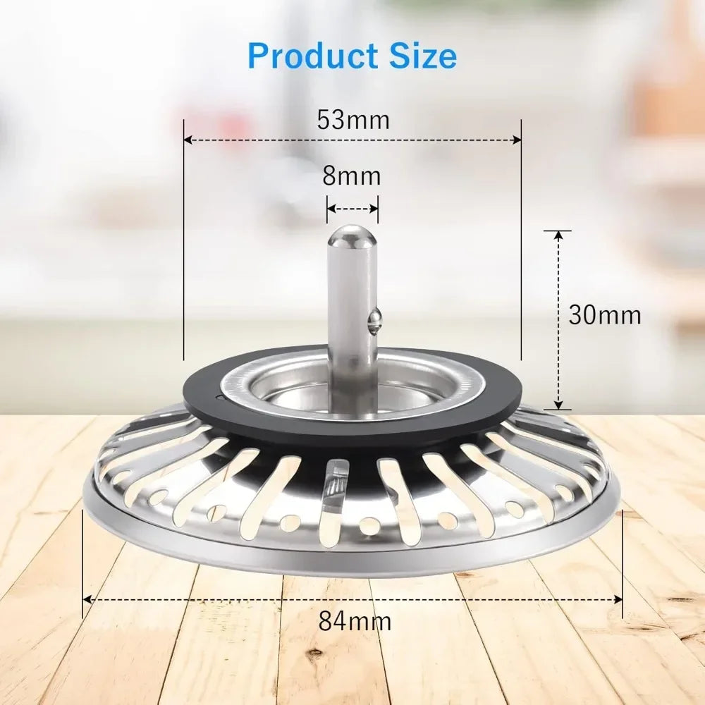 78/79/82/84mm Kitchen Sink Filter Hole Bathtub Hair Catcher Stopper Bathroom Sewer Drain Strainer Basin Sink Waste Filter Tool