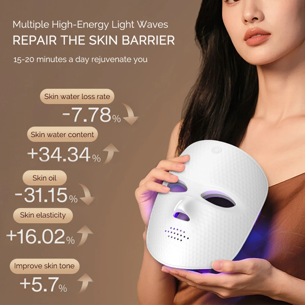 Wireless LED Facial Mask 7 Colors Light