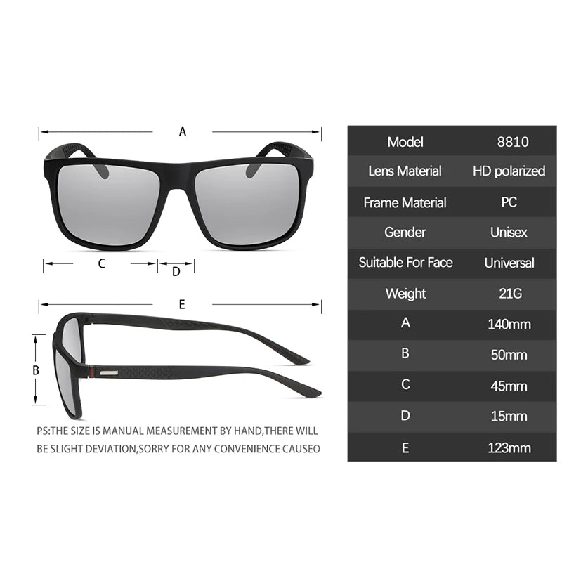 Luxury Square Polarized Cycling Sunglasses
