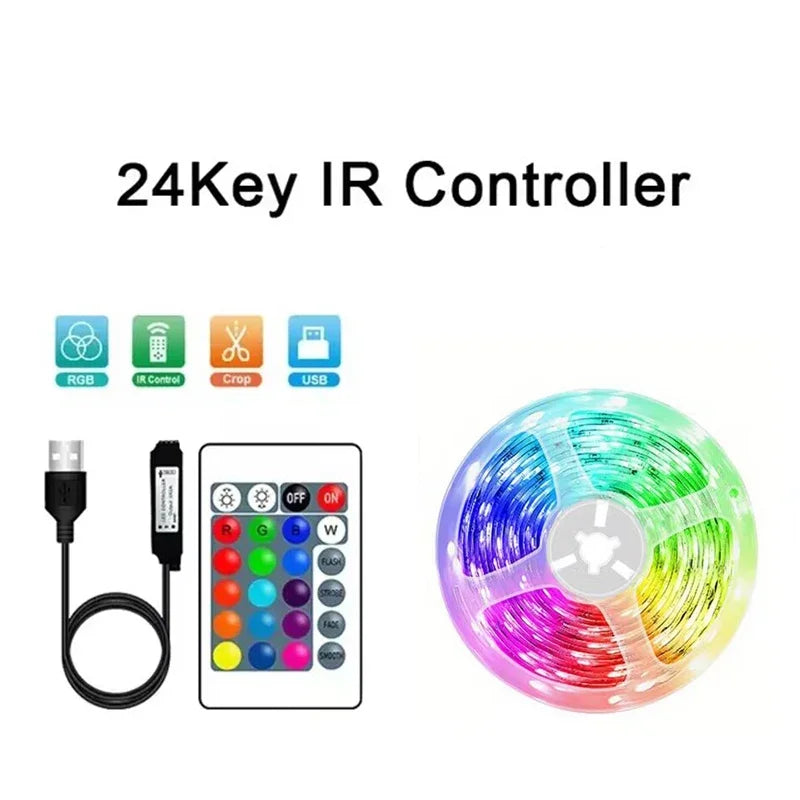 USB LED Strip Lights RGB 5050 1-40m