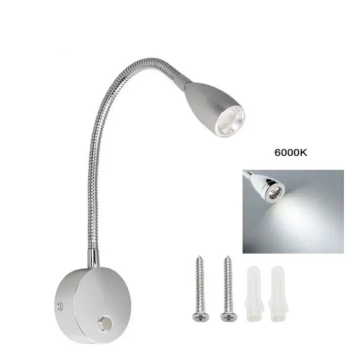 DC12V 24V RV Dimmable Reading Lamp with Type C USB Charger,Touch Switch 2 USB Charging Ports LED Light for Boat Camper Van Trail