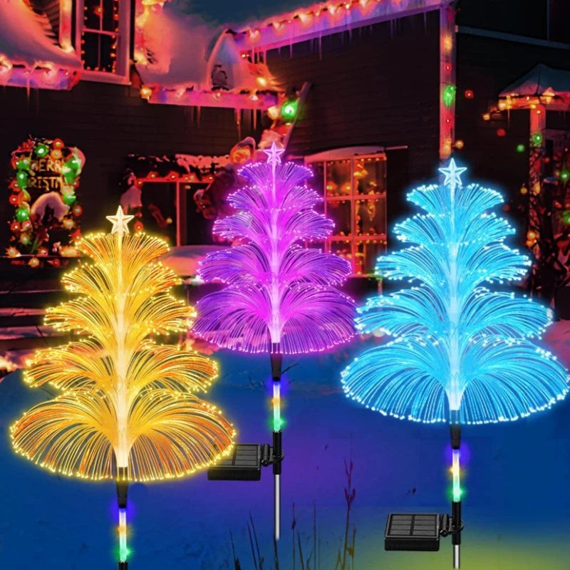 1PC Outdoor Solar Garden Lights 7 Colors Variable Solar Stake Jellyfish