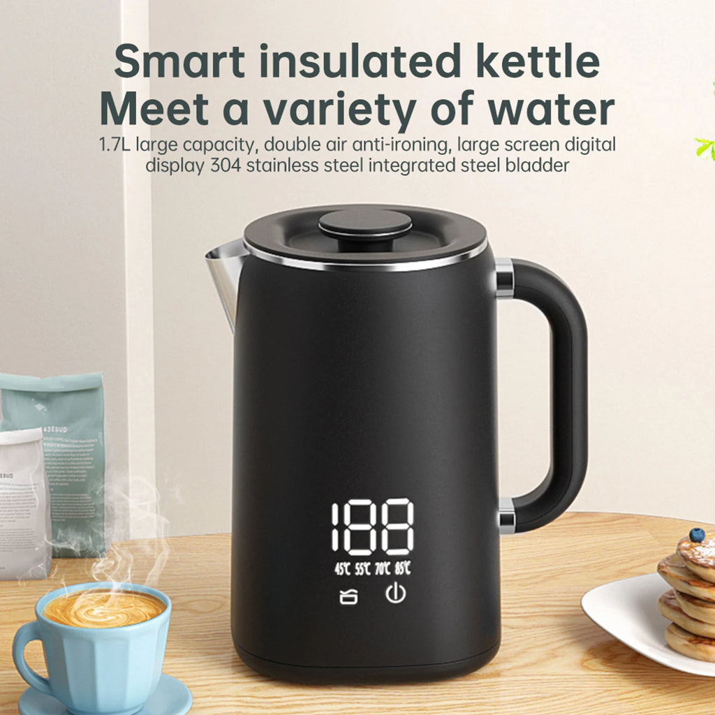 1.7L Electric Kettle Household Thermostatic Kettle Automatic Heat Preservation Teapot 304 Stainless Steel Liner Health Pot 220V