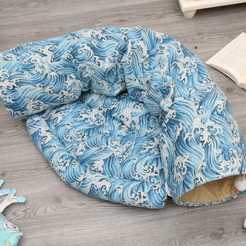 Pet Cat Tunnel Toys 2 In1 Collapsible Cat Nest Kitten Bed Tunnels Interactive Play Toy Indoor Tent for Cat Exercising Products