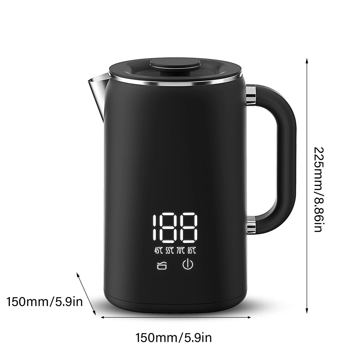 1.7L Electric Kettle Household Thermostatic Kettle Automatic Heat Preservation Teapot 304 Stainless Steel Liner Health Pot 220V