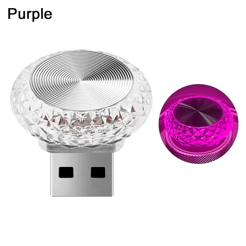1PC Car USB Ambient Light Mini LED Decorative Atmosphere Lamps For Auto Interior Environment Light Computer Light Plug Play