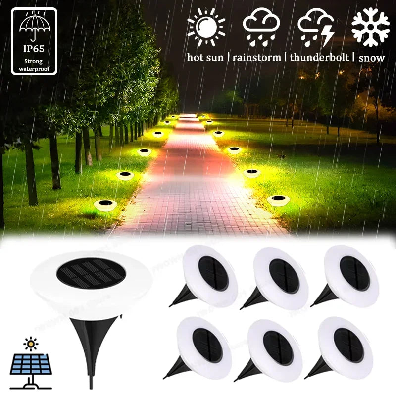 Walkway Base Light Solar Powered Garden Decor