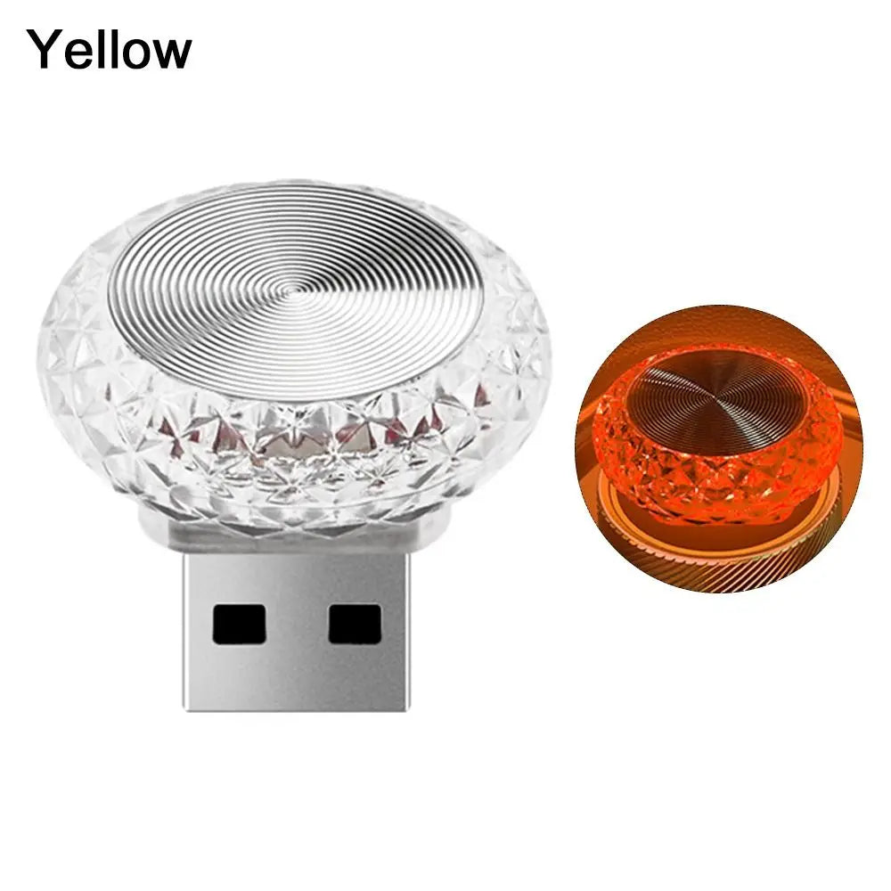1PC Car USB Ambient Light Mini LED Decorative Atmosphere Lamps For Auto Interior Environment Light Computer Light Plug Play