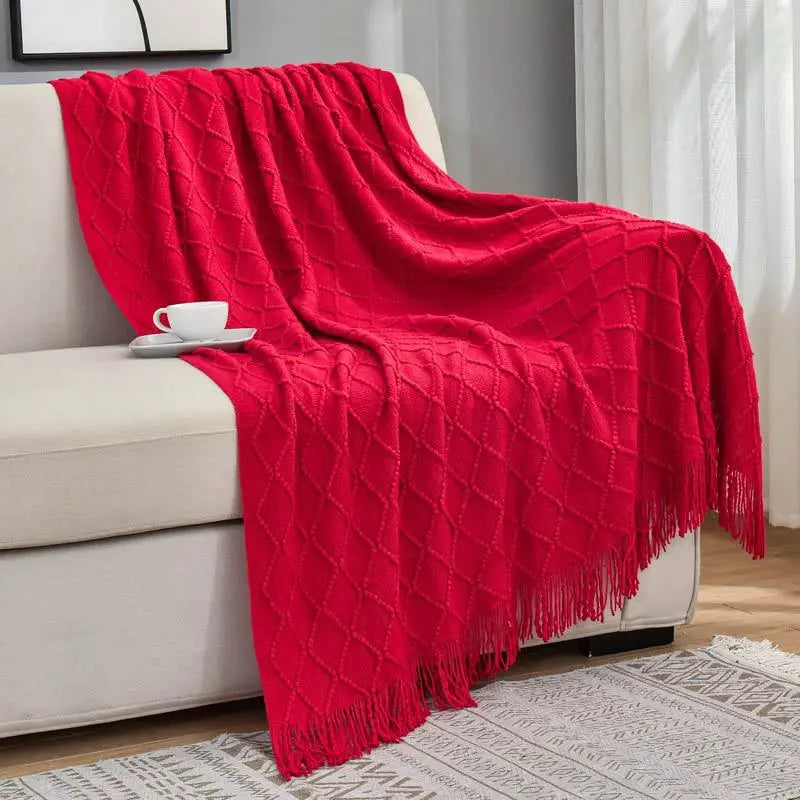 1 Piece Bedspreads Solid Color Tassel Bed Runners Scarves Modern Bed Throws for Foot of Bed Queen King Size Home Decoration