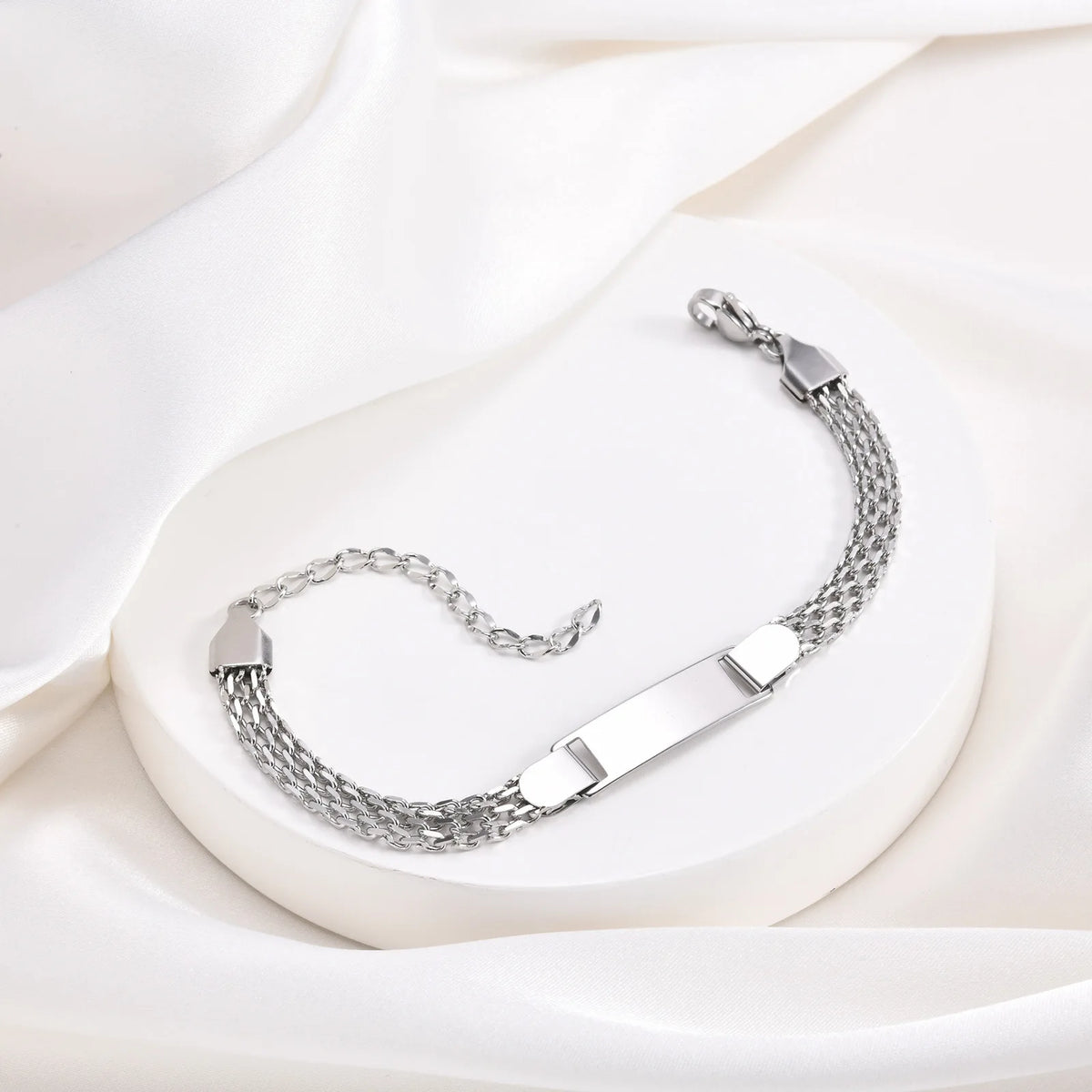 Stainless Steel Children Kids Baby Women Bracelets Hand Chain Blank Bar Adjustable Kid Baby Mom Bracelet Christmas Jewelry Gift