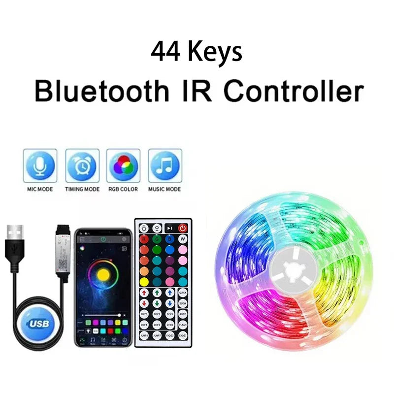 USB LED Strip Lights RGB 5050 1-40m