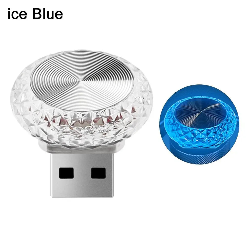 1PC Car USB Ambient Light Mini LED Decorative Atmosphere Lamps For Auto Interior Environment Light Computer Light Plug Play