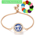 New Trendy Golden Tree of Life Stainless Steel Aromatherapy Bangle Women Essential Oil Diffuser Perfume Lockets Bracelet Jewelry