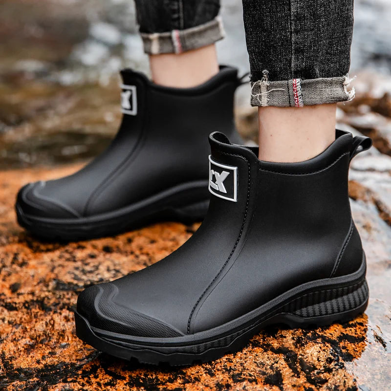 Popular Spring and Autumn Versatile Wear resistant Men's Rain Shoe for Men and Women Fashionable and Casual Large Size Rain Boot