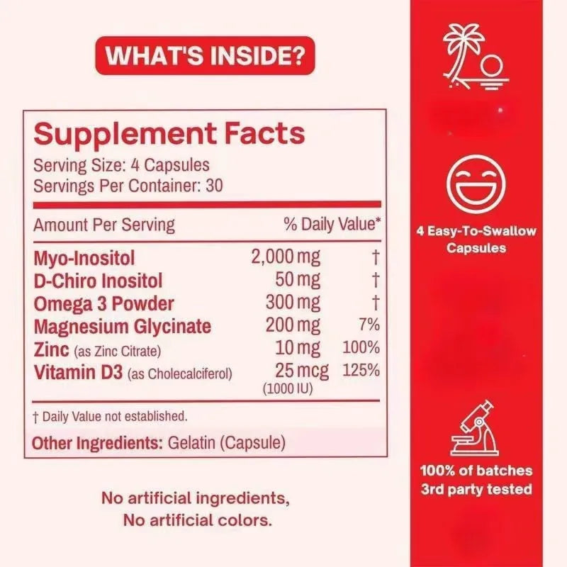 1 bottle of hormone inositol complex vitamin capsules supplement camp improves skin condition and promotes fat metabolism