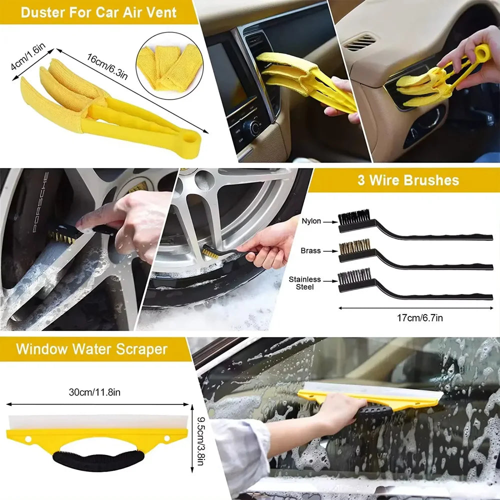 Car Cleaning Kit Detailing Brush Set