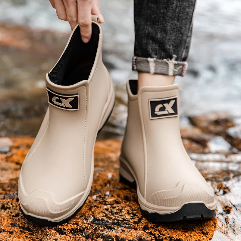 Popular Spring and Autumn Versatile Wear resistant Men's Rain Shoe for Men and Women Fashionable and Casual Large Size Rain Boot